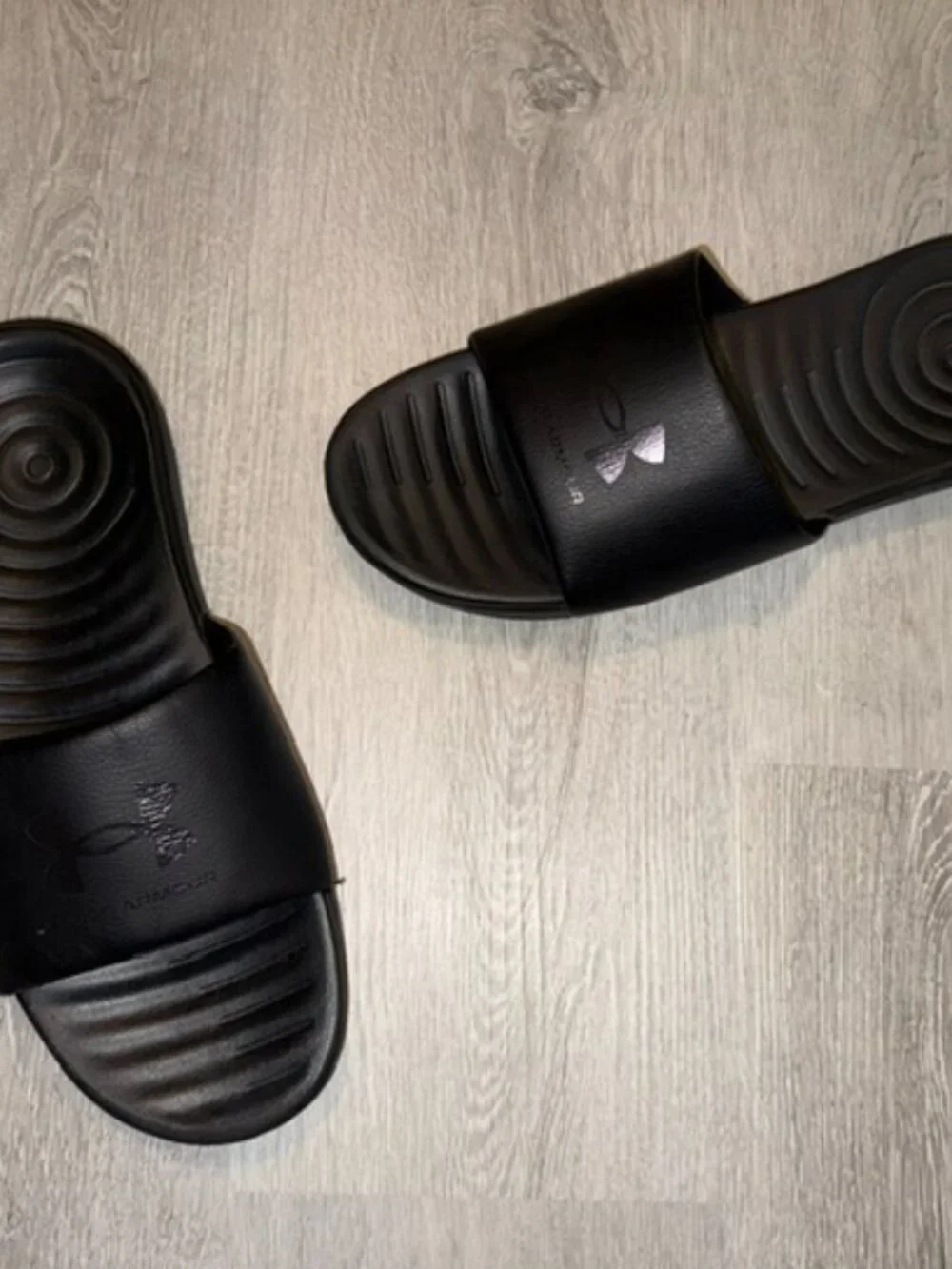 Under Armour Sandals Mens Size 12 Ansa Fixed Slide Black Comfort Flats